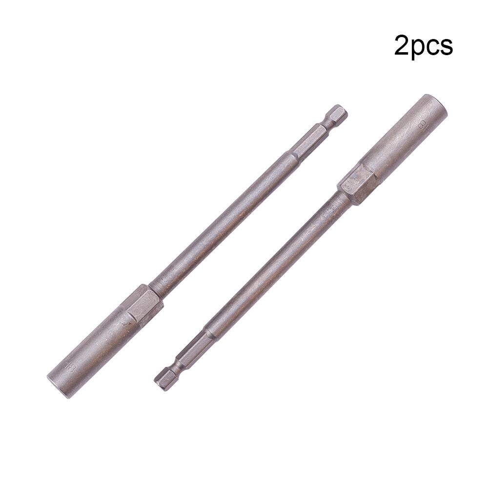 1/4 " drev 7 ~ 17mm sekskantede fatninger 150mm totallængde metalstødmøtrik sætter driver socket bit håndværktøjssæt 1 ~ 5 stk.: 8mm x2 stk