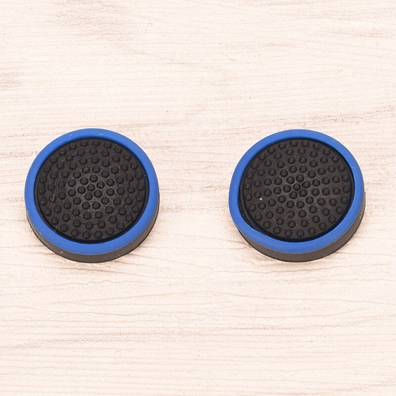 2Pcs Siliconen Analoge Caps Joystick Duimen-Sticks Knop Cap Voor Controller Switch Accessoires: Blauw
