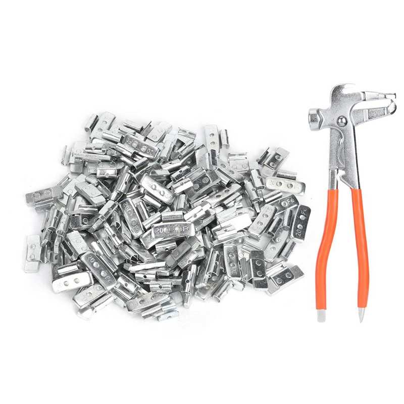 Accessoires de voiture chaîne de pneus 20g/0.71oz crochet à clipser blocs de roue p-style pneu poids équilibrage assortiment araba: With balance pliers