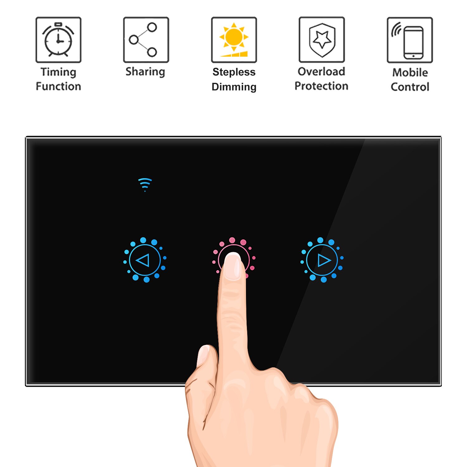 Dimmer Led 220 v Smart Ewelink Wifi interruptor Control táctil atenuador sin pasos con bombilla Compatible con Alexa Google asistente
