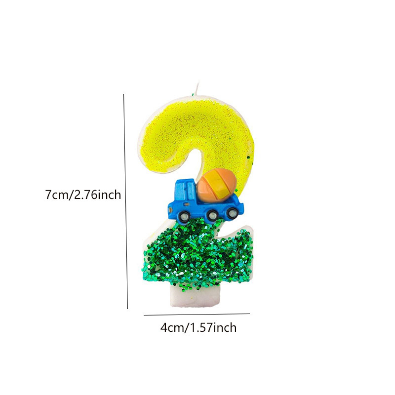 1 Uds. Número 0 1 2 3 4 5 6 7 8 9, vela grande verde, velas para niños y niños para destellos, recuerdos de cumpleaños, velas decorativas para pasteles