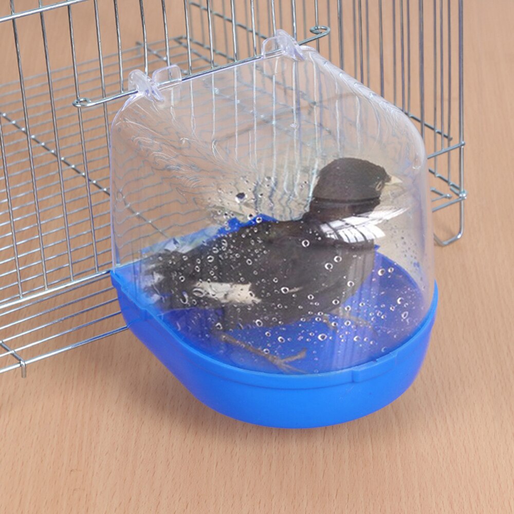 Plast fugl vand badeboks badekar kæledyr fugle papegøje parakit bur hængeskål fuglebad pvc bur hængende badekar