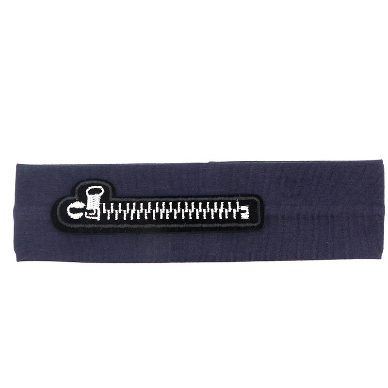 Diadema de algodón suave con cremallera para bebé, accesorios de bandas para el cabello para niña, turbante, accesorios para fotos, escolar: Navy