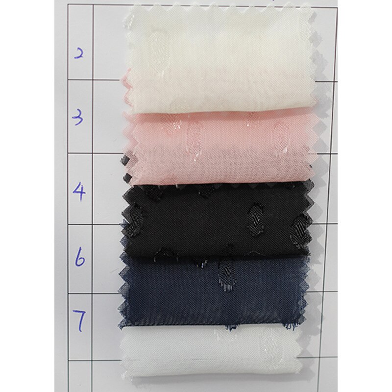 Tela de tul Jacquard para vestido, tejido de nailon de seda, brillante, por metro: 7  white