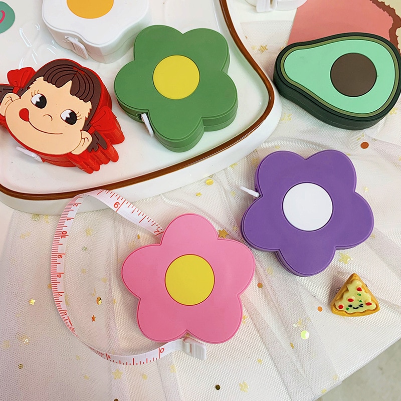 Ruban à mesurer rétractable portable et mignon, outil de couture, ruban à mesurer souple pour mesurer le corps