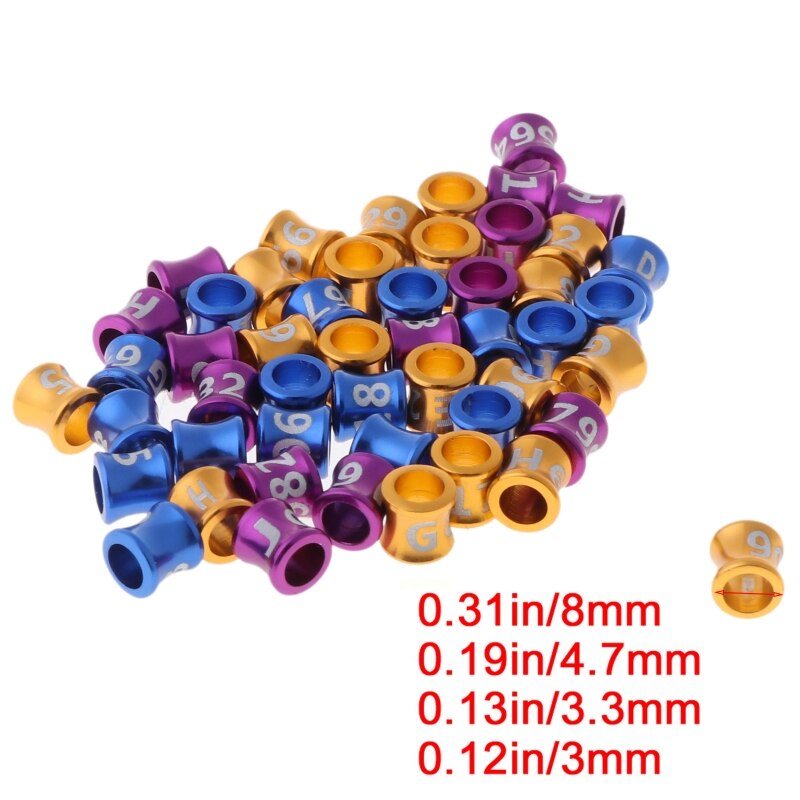 50 Pcs Dove Bands Bird Foot Ring Species Identify Training Rings Pet Bird Label Sign for Pigeon Dove Chicks Small Pet