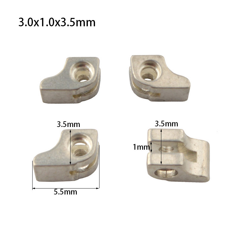 20 Stuks/10 Paar 3Mm Breedte Glazen Twee Tanden Scharnier Bril Reparatie Scharnier Accessoires
