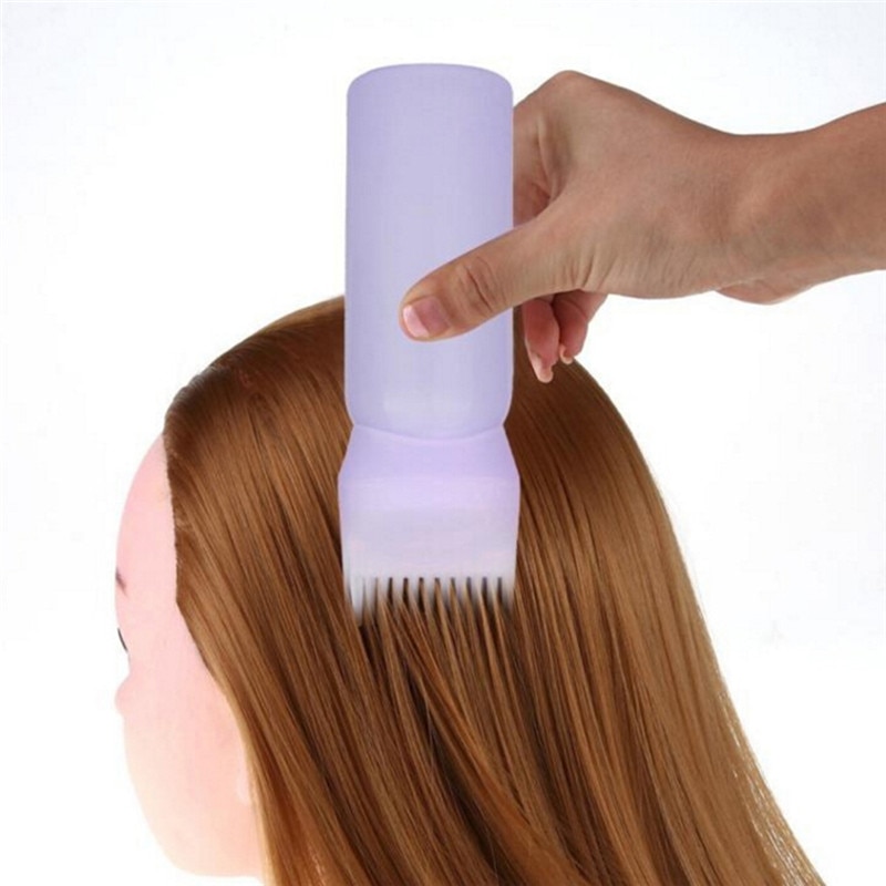 120 ML Hair Colouring Comb Empty Hair Dye Bottle With Applicator Brush Dispensing Salon Hair Coloring Styling Tool