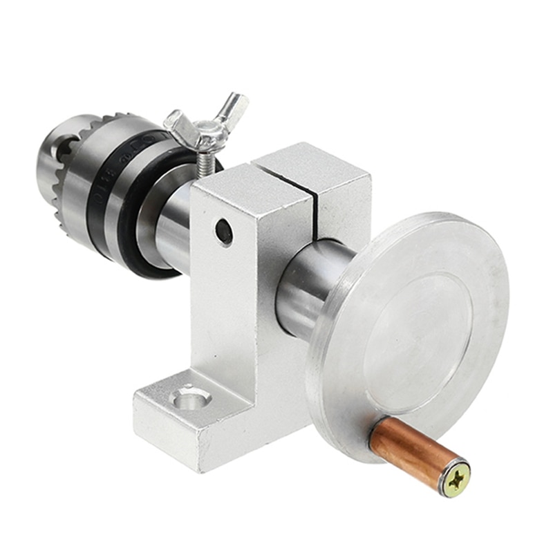 Cabezal de centro de torno con portabrocas, accesorios de bricolaje para Mini máquina de torno, Centro giratorio, herramienta de carpintería