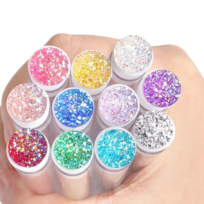 10/20 Pcs Wimpers Borstel Met Buis Kristal Wegwerp Glitter Wenkbrauw Borstels Vervangbare Stofdicht Wimper Accessoires