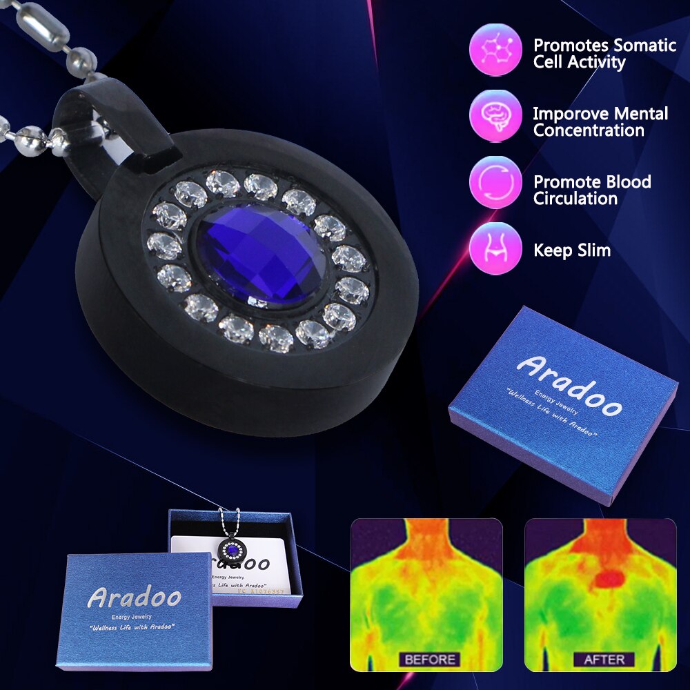 ARADOO Magnetic Health Energy Anti-Radiation Strengthen Immunity Stay Slim Improve Skin Magnet Pendant Necklace