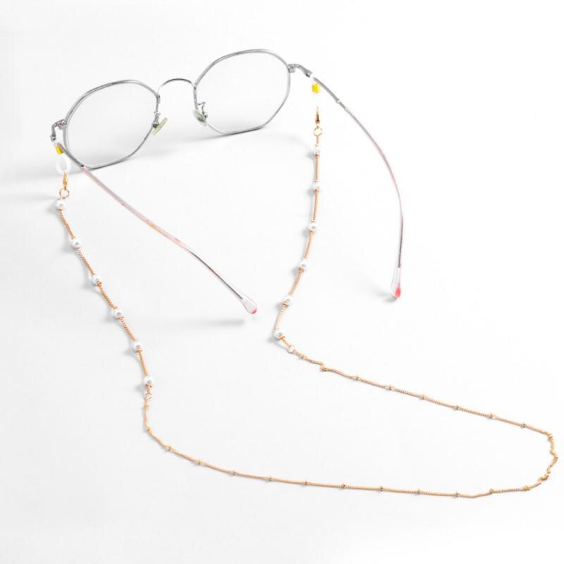 1PC Womens Eyeglass Chains Eyeglass Strap Reading Glasses Hanging Chain Sunglasses Spectacles Holder Neck Strap Rope Gold Black