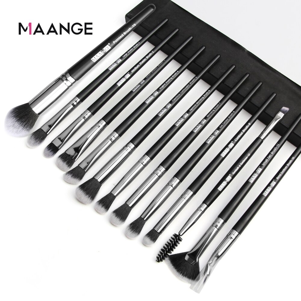 Maange 13 pçs pincéis de maquiagem conjunto profissional sombra fundação blush pó eyeliner eyelash lábio compõem escova cosméticos ferramenta