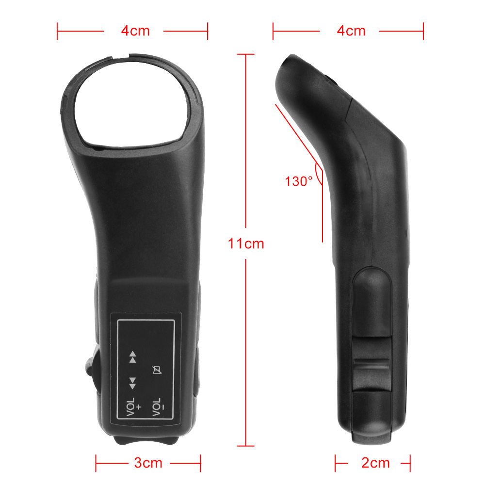 Universal Wireless Remote Control Buttons Multifunction Volume Remote Control Car Steering Wheel Controller Music DVD Navigation