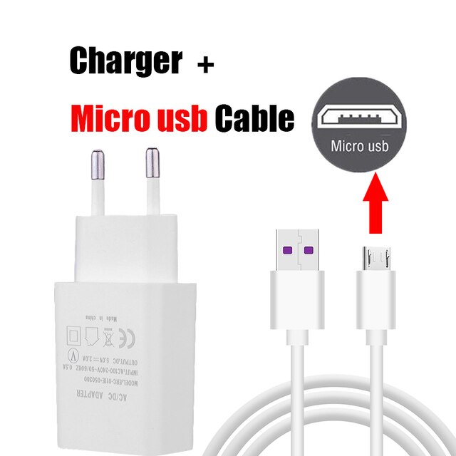 5V 2A Schnelle USB kabel EU Ladegerät Adapter Für Huawei ehre 9x 8x 8a 8s 8c 7x 6x 6a 7c 7a Profi Y5 Y6 Y7 Y9 PRIEM P Clever Z