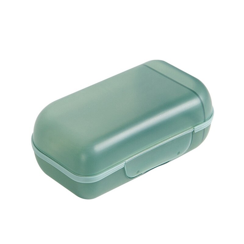 Travel Soap Box With Lid Sealed Soap Box Portable Soap Box Multi-function Multi-compartment Storage Box: Green