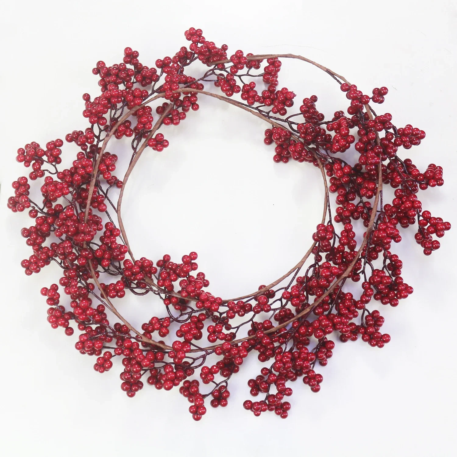 5.9ft/180cm Rode Bessen Kerstslinger Optionele verlichting Goud Zilver Bes Kunstmatige Garland Kerstdecoratie voor Nieuwjaar: Deep Sapphire