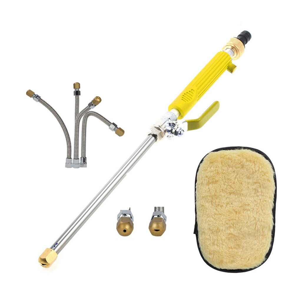 High Pressure Power Washing Gun Upgrade Water Hose Nozzle Garden Hose Sprayer Watering Jet For Car Washer Window Cleaning Tool: Gold