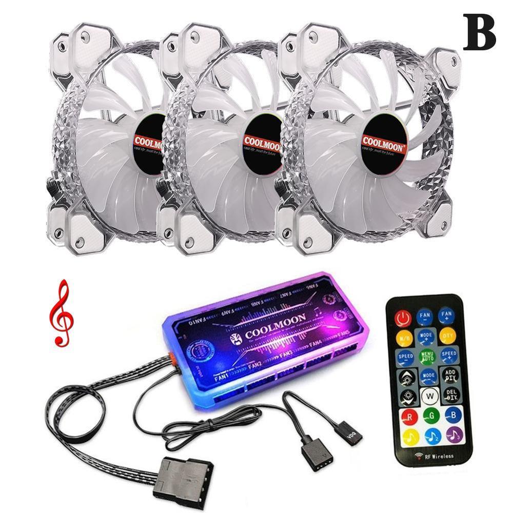 12CM RGB Fan 5V Music Rhythm A-RGB Chassis Quiet Fan SYNC Control Cooler For Mod 120mm Kit AURA Custom Water Musical Z4Z9: Standard controller