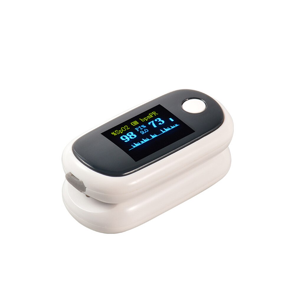 USB Charging OLED Display Finger Clip Pulse Oximeter PI Sleep Monitoring Finger Pulse Child Oximetro Home Heart Rate Meter: USB Charging white