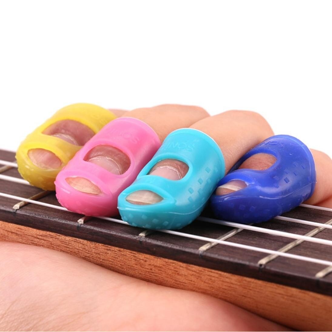 4 Stuks Gitaar Vingertop Protectors Finger Guards Voor Ukulele Gitaar Accessoires Prijs Dagelijks Gebruik