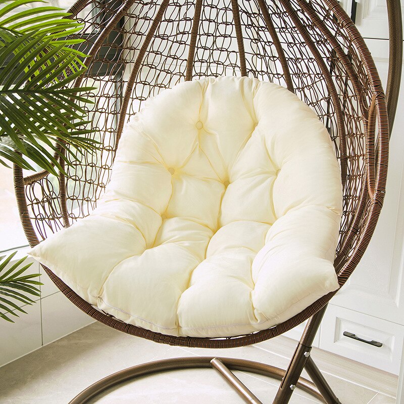 Ei Stoel Mat Swing Hangmat Kussen Schommelstoel Kussen Cradle Kussen Tuin Outdoor Indoor Home Decor Zonder Swing Stoel: White Cushion