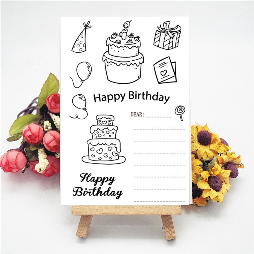 11X16Cm Bergtoppen Transparante Afdichting Clear Postzegels Siliconen Afdichting Roller Postzegels Diy Scrapbook Album/Kaart Productie: birthday