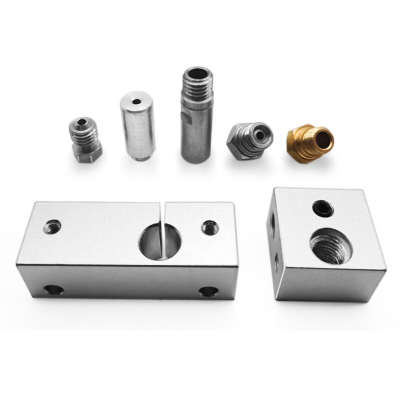 Imprimante 3D partie MK10 tout en métal Kit d'extrémité chaude avec refroidissement chaleur Blcok 0.4mm Nozzel pour créateur Pro/Wanhao I3/MakeBot