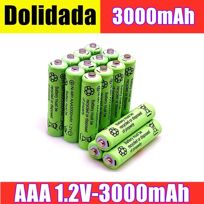 Aaa 3000Mah 3A 1.2V Ni-Mh Geel Oplaadbare Batterij Mobiele Voor MP3 Rc Speelgoed Led Zaklamp Zaklamp