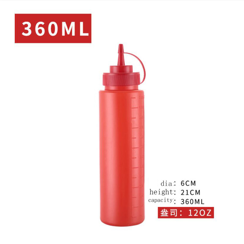 Squeeze Squirt-botellas para condimentos con tapa giratoria, Ketchup, mostaza, Mayo, salsas calientes, botellas de aceite de oliva, Gadget de cocina: 12oz red