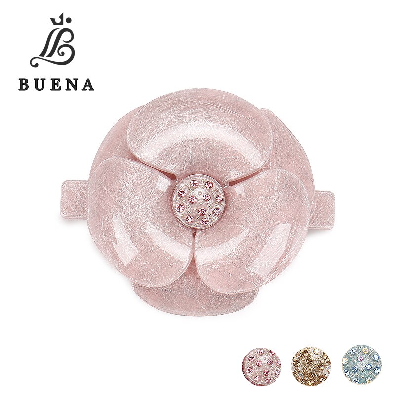 Neue Sommer Kamelie Acryl Haar Barrettes Blume schnappen Clip Mit Strass