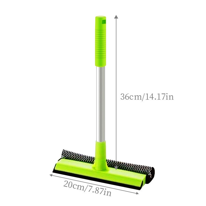 Long Handle Window Scraper Glass Cleaning Brush Soft Sponge Cleaner Bathroom Wiper Car Windows Washing Home Cleaning Tool