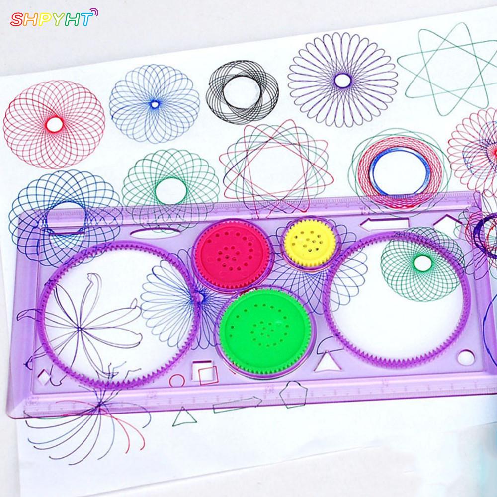 Spirograph Geometric Ruler Drafting Tools Stationery For Students Drawing Toys Set Learning Art Sets For Children