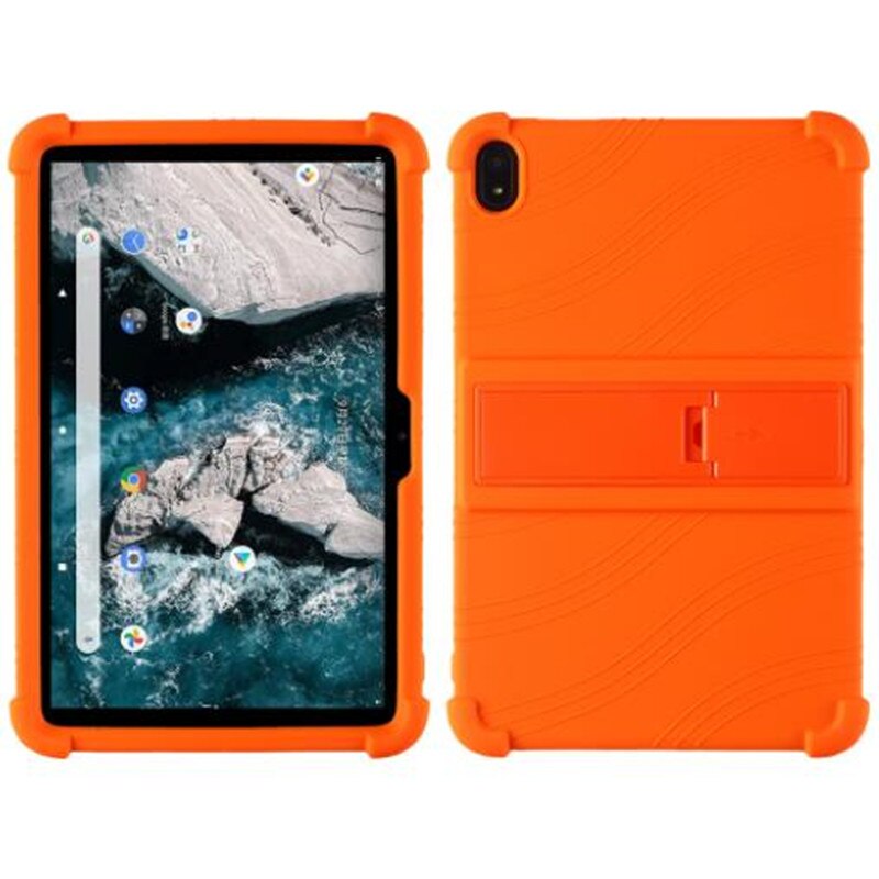 Til nokia  t20 10.36 android nokia  t20 ta-1392 blødt silikone cover stand cover bagpå beskyttende tablet cover beskytte skal: Orange sag