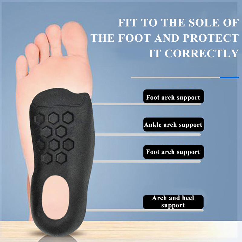 Plattfuß-Einlegesohlen, Fußgewölbe-Korrekturfuß außen, innen acht, flache xo Beine, Plantarkorrektur, orthopädische Plattfuß-Fersenpolster