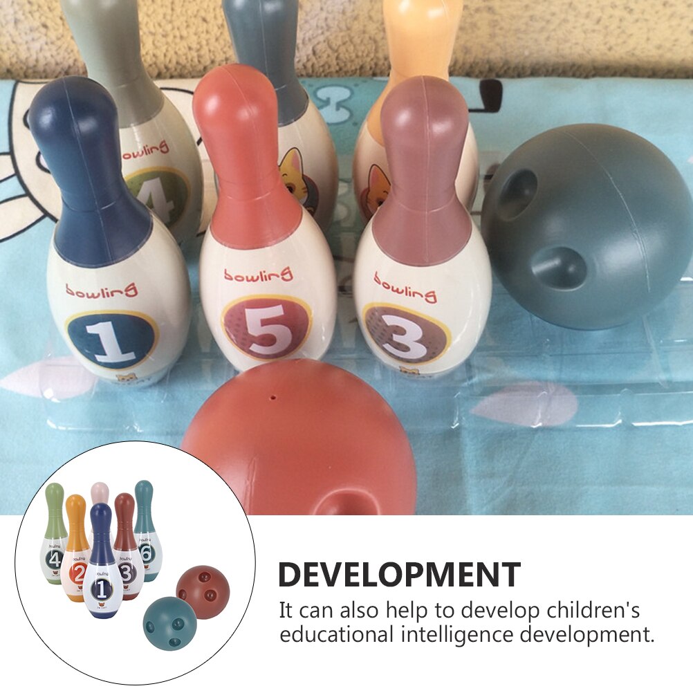 1 Set Mini Bowling Game Supplies Plastic Kid Bowling Kit Kids Bowling Play Kit