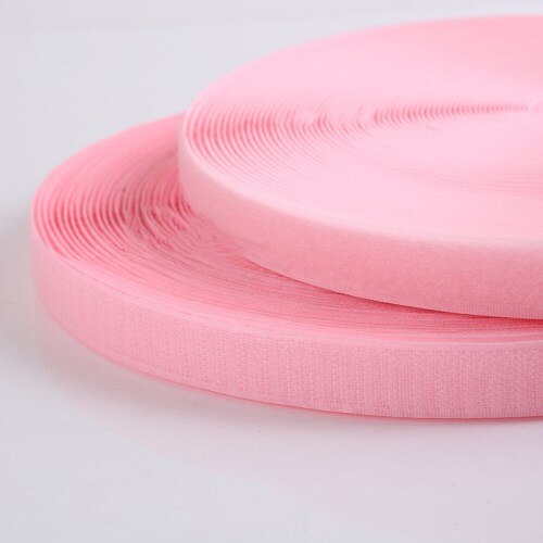 Geen Zelfklevende Sluiting Tape Diy Polyester Nylon Haak Lus Haak Sluiting Tape Naaien Accessoires Geen Sterke Lijm 2Cm * 25Yards: Pink