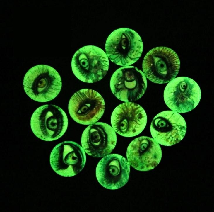 12mm Gem Glass Brads Variety of Animal Eyes POP Jewel Accessories Paper Craft Scrapbook Wedding Supplies Card Valentine DIY: 10
