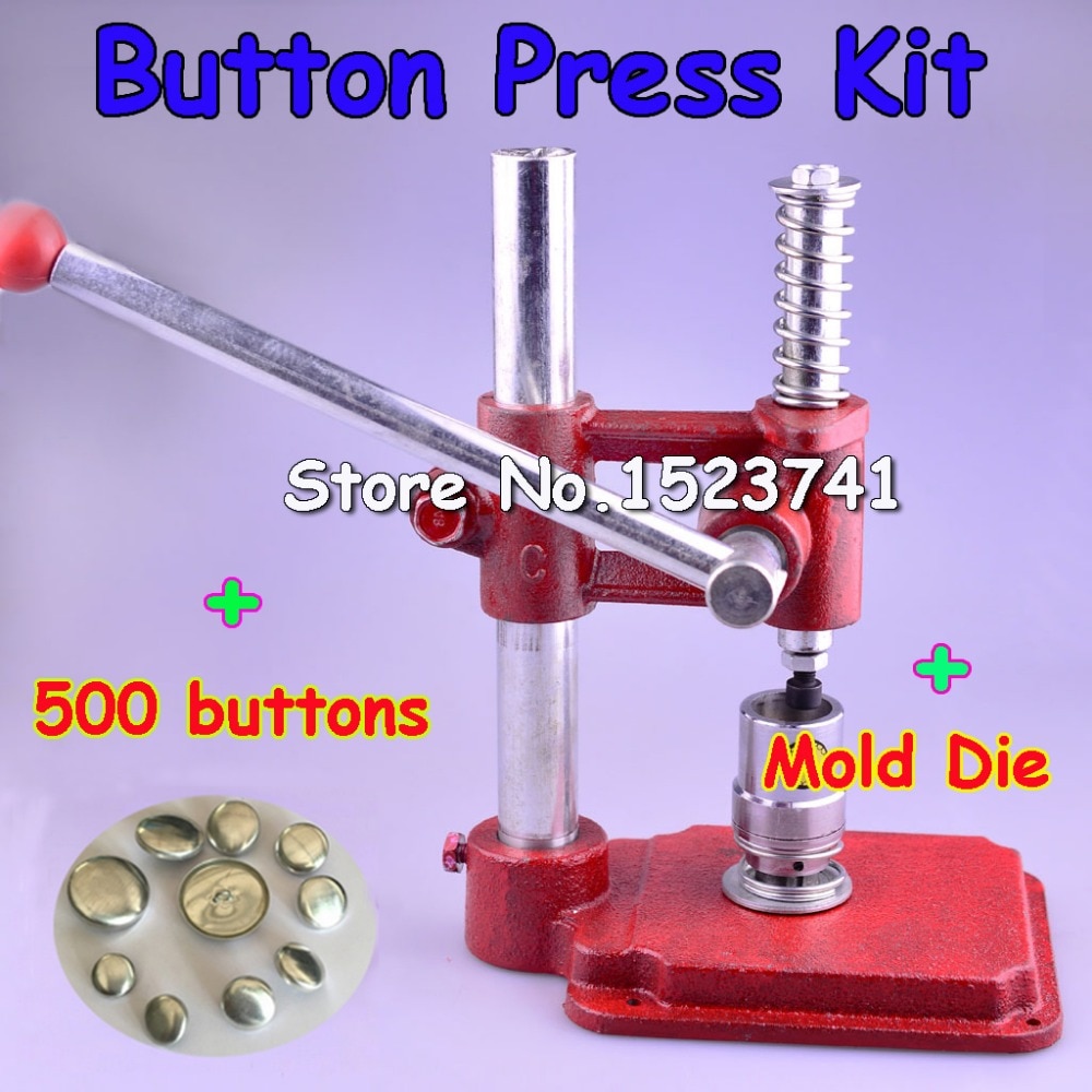 Fabric Covered Button Press Machine Handmade Fabric Self Cover Button Maker Machines Mold Tools 500 pcs buttons
