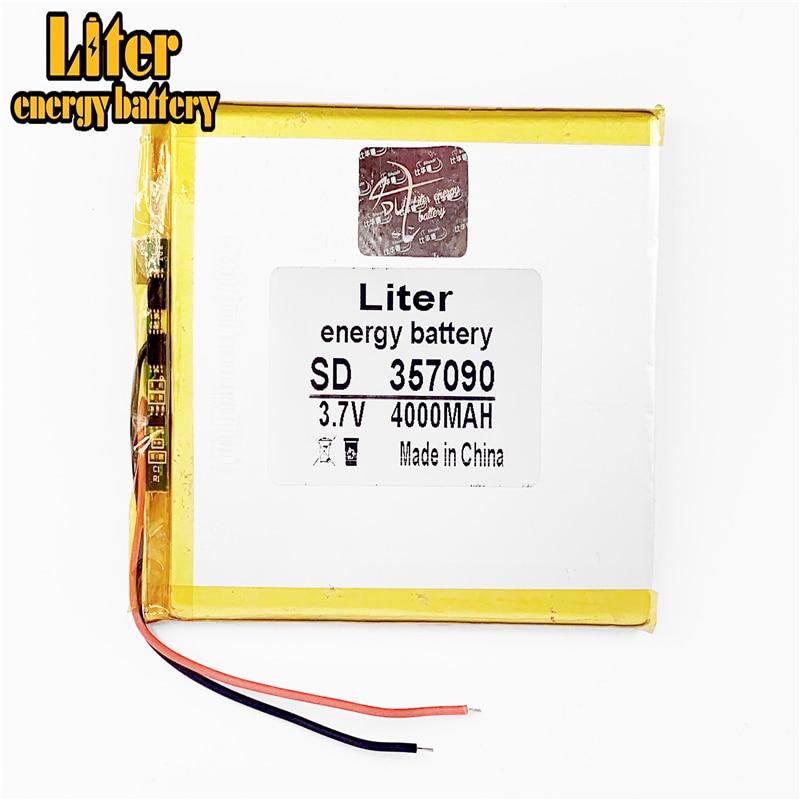 387090 357090 337090 3.7v 4000 mah liter energibatteri litiumpolymerbatteri med kort för surfplatta  u25gt