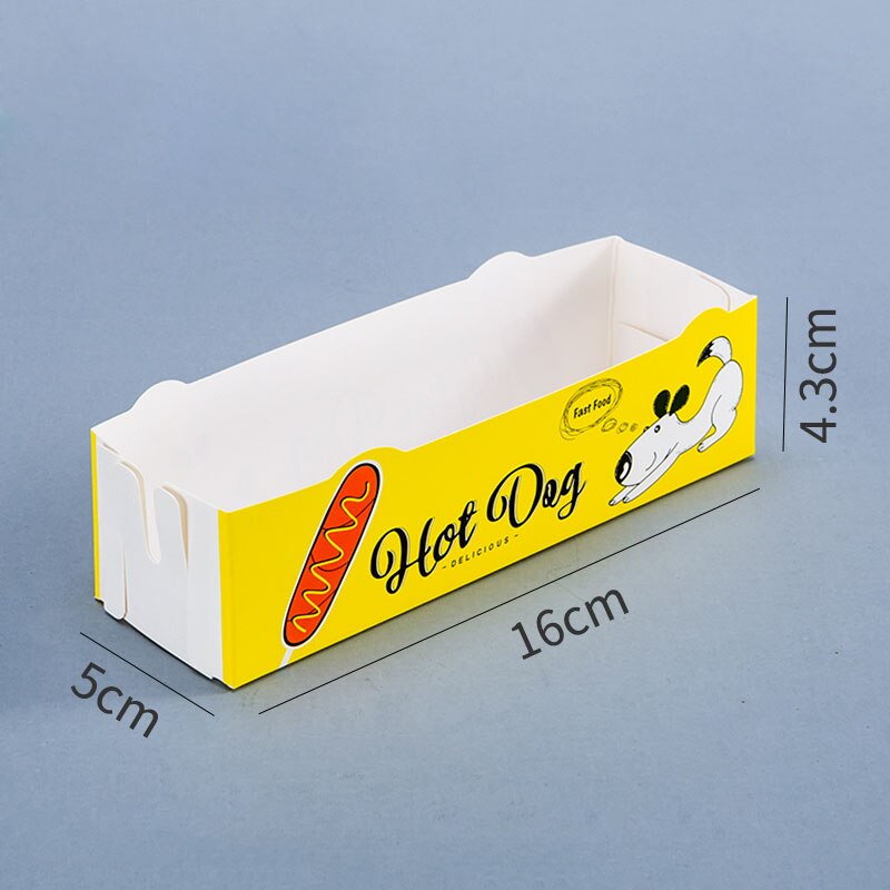 100pcs Dog Packaging Box Paper Disposable Party Tableware Food Serving Tray for Caterers Food Trucks Kids: 2