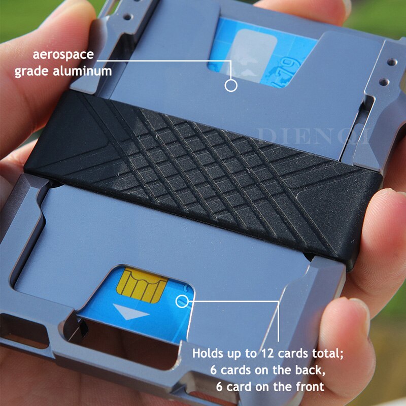 NFC Rfid Metal Bank Credit Card Holder Men Women Minimalist Wallet Male Cardholder porte carte Billetera case for badges choker