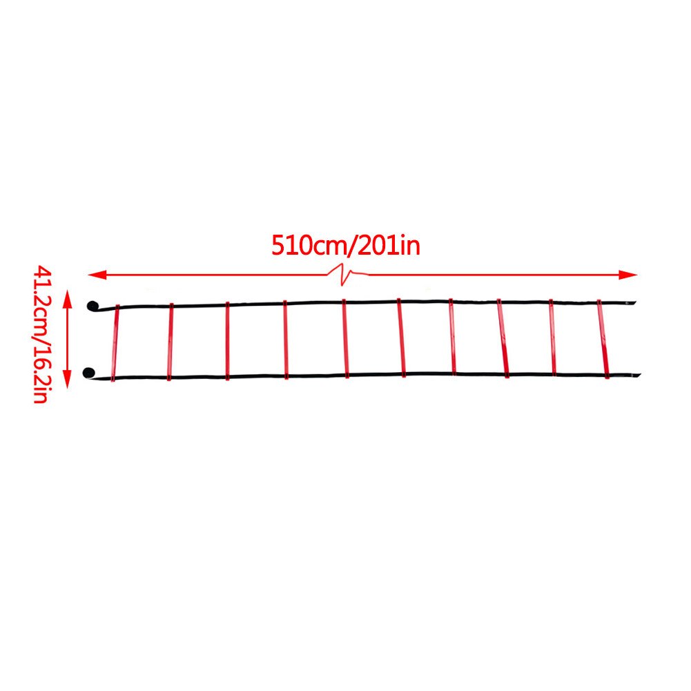 Durable 5m Adjustable Football Flexibility Speeds Training Fitness Jumping Ladder For Football Tennis Baseball Sports Activities