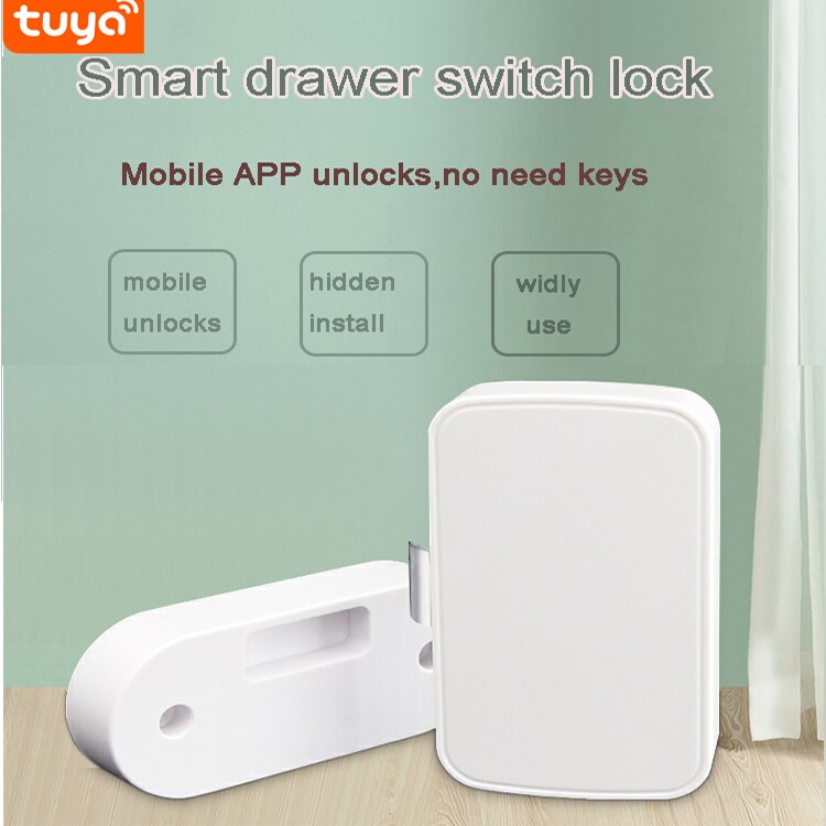 TUYA Drawer Lock Smart Cabinet Lock DIY Hidden Safety Digital Smart Cabinet Wardrobe Lock Home Accessories Hidden Safety Digital