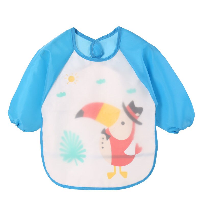 Warmom Waterdichte Baby Slabbetjes Baby Burp Doeken Lange Mouw Voeden Kiel Dieren Patroon Kinderen Tekening Voeden Accessoires