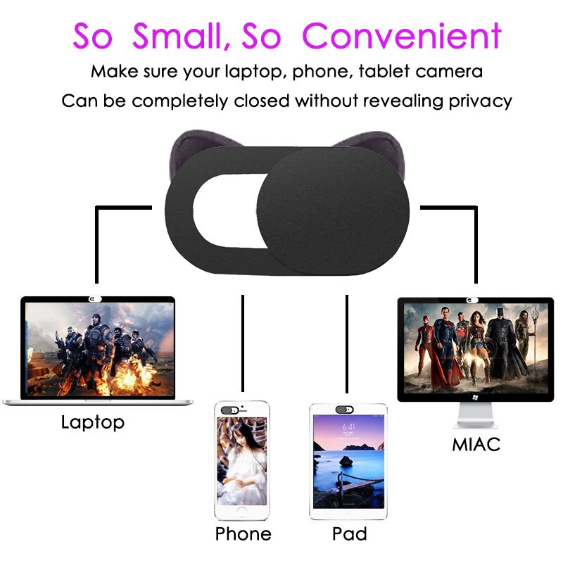 Di rete in grado di copertura del computer portatile camma della macchina fotografica di rete di scatto della copertura del telefono mobile del computer di scatto magnete scorrevole di plastica WebCam copertura