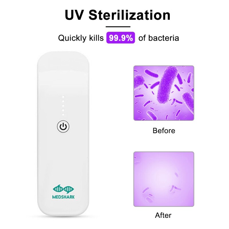 Portable UVC Ultraviolet Light Ozone Ultraviolet Germicidal Sterilization Lamp Home Disinfection Machine for Home Office Travel