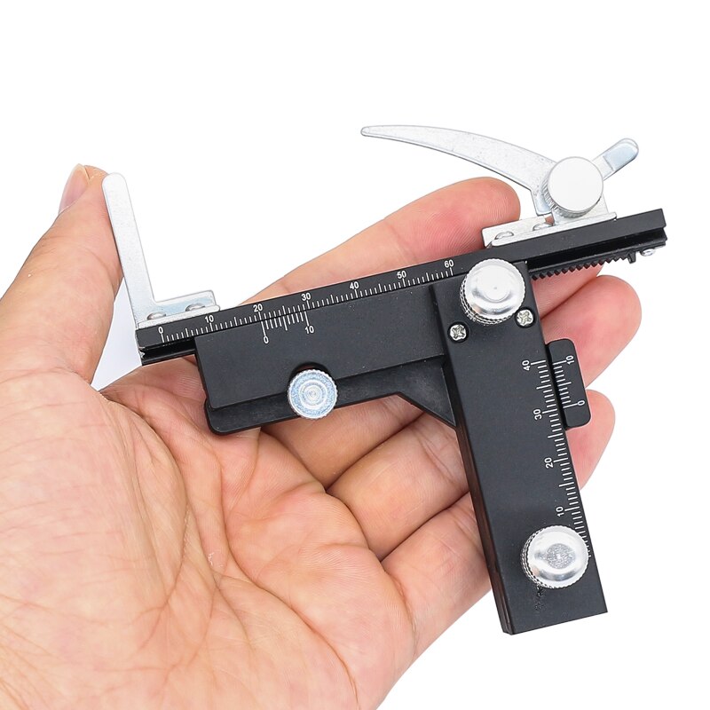 Microscope X-Y Movable Stage Metal Attachable Mechanical Stage 0-60mm Scale Ruler Biological Microscope Slide Clip