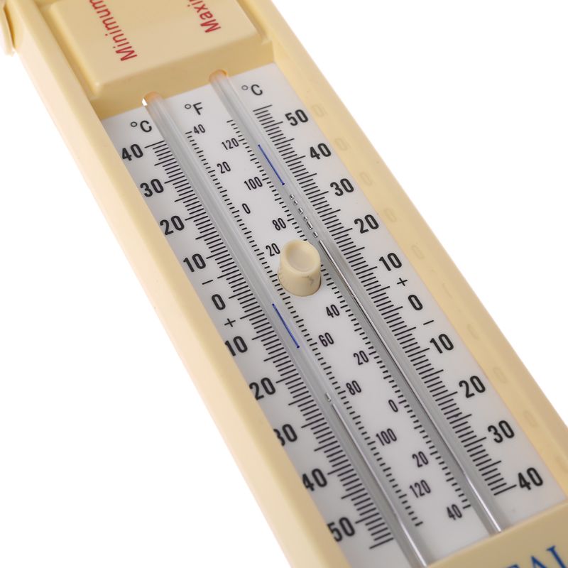 OOTDTY Maximum & Minimum Thermometer - Indoor Outdoor Garden Greenhouse Wall Temperature Monitor -40 to 50C / -40 to 120F