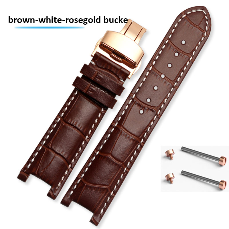 Bracelet de montre en cuir cranté 20*11mm 22*13mm pour GC Guess Passa véritable Lleathe chaîne de montre étanche hommes femmes